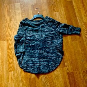 Express Sweater Grey Marbled Size M 3/4 length sleeves